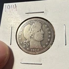 1914 Barber Quarter 25C Silver Circulated Business Strike Uncertified US Coin