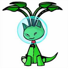 Neopets - Green Alien Aisha Plushie - Virtual Item