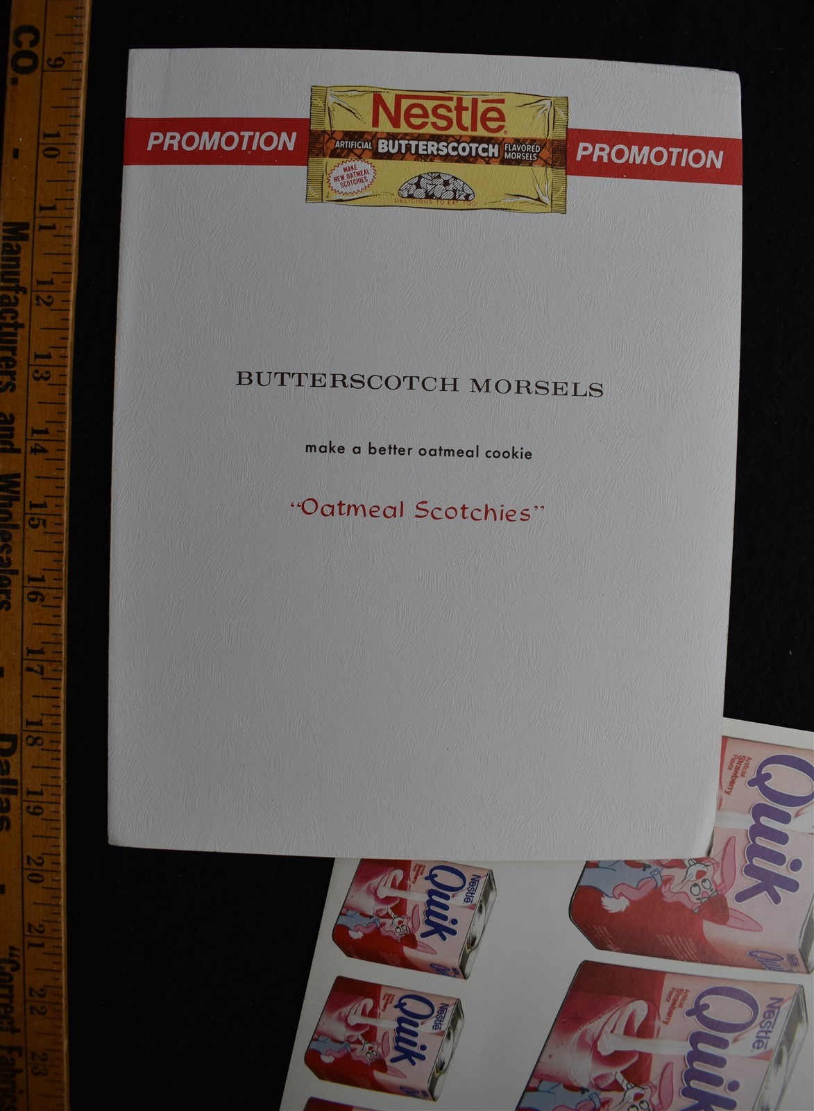 [ 1970s - 1980s Nestle Quik - Salesman / Marketing Papers - Vintage Design ]