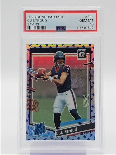 C.J. STROUD 2023 DONRUSS OPTIC RATED ROOKIE STARS PRIZM RC PSA 10 Q6438