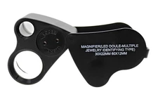 30X 60X Illuminated Jewelers Eye Loupe Foldable Magnifier Bright LED Light Black