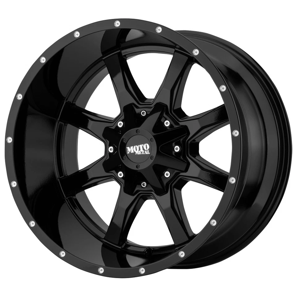(Set of 4) Moto Metal MO970 18x10 8x6.5" -24mm Gloss Black Wheels Rims 18" Inch - Изображение 2 из 4