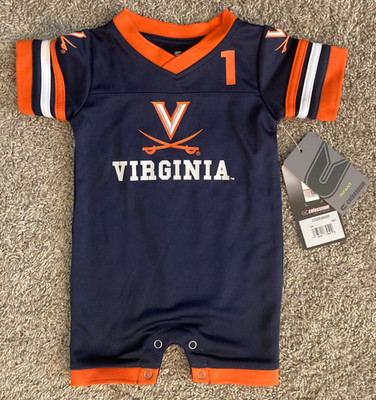 Virgina Cavaliers Colosseum Athletics Football Romper #1 Baby Size 0-3 M NCAA