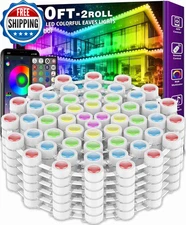 300FT Permanent Outdoor RGB Lights IP67 Waterproof with Smart App Contro...