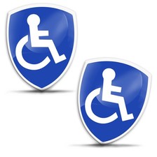 Disabled Access Badge Domed Stickers – Wheelchair Symbol 3D Decals – KS 120