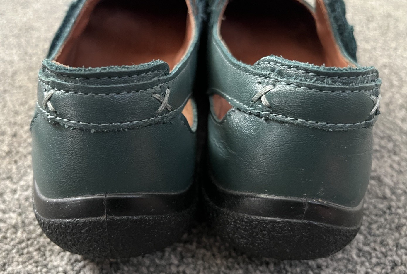 SAOLA HOTTER Shake Mary Jane scarpe basse donna taglia 6 pelle verde suola gomma