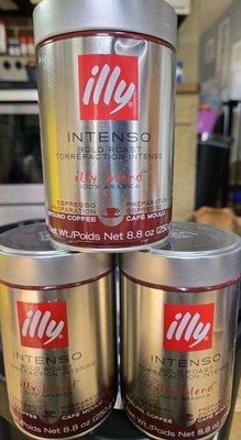 illy Intenso Ground Espresso Coffee, Bold Roast, Intense, Robust and Full...