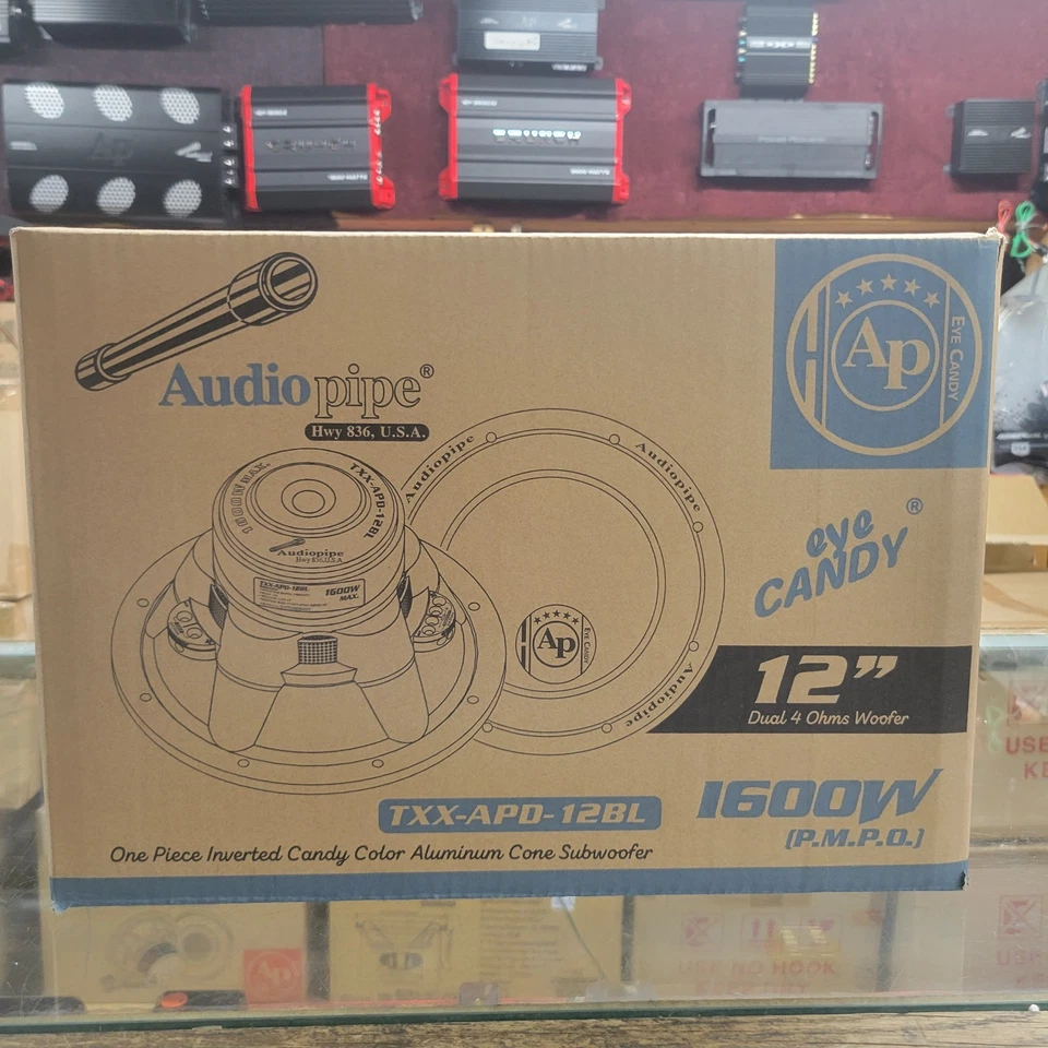 Audiopipe TXX-APD-12BL 12 pulgadas doble 4 ohmios woofer invertido color caramelo sub Foto 4 de 4