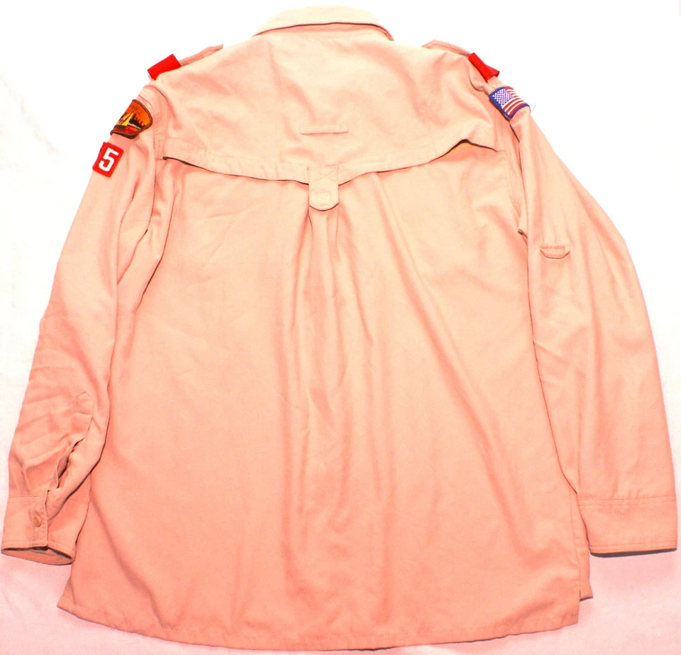 Boy Scouts of America BSA Mens Uniform Shirt Vented Polyester Long Sleeve, Large - Image 2 of 3
