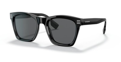 BURBERRY Cooper BE4348 300187 52mm Black Dark Grey Men's Sunglasses