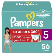 Procter  Gamble Pampers Diapers, Size 5, 56 Count