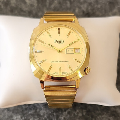 Vintage Regis Automatic Men's Gold Tone Wristwatch Date Indicator
