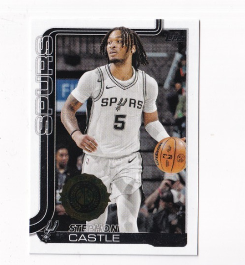 (8) Stephon Castle 2025-26 TOPPS NBA ALL-ROOKIE TEAM LOT #197 SPURS 🏀