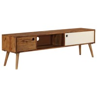 Akazieholz Massiv Tv Schrank Fernsehschrank Fernsehtisch Lowboard Vidaxl