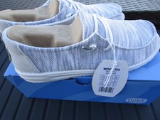 Hey Dude Women's Size 10 WENDY Stretch Sox Shoes New in Box Slip On Glacier Grey