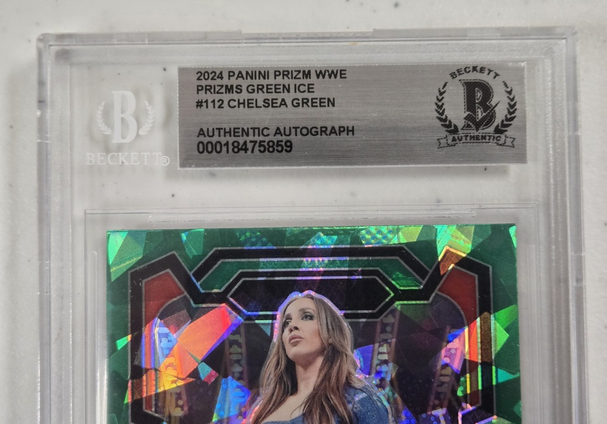 Chelsea Green Signed 2024 WWE Wrestling Panini Ice Prizm Card #112