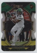 2022 Panini Select Concourse Green & Yellow Prizm Die-Cut Garrett Wilson 1k9t