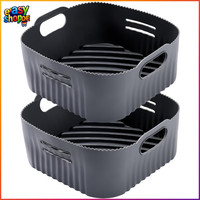 Silikonform FüR HeißLuftfritteuse 2PCS Xl Wiederverwendbar Backform 4,3L-5,5L