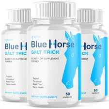 (3 Pack) Blue Horse Salt Trick For Men Advanced Supplement BlueHorse 180 Caps