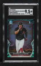 2023 Bowman Aqua Lunar Crater Refractor /125 Deyvison De Los Santos SGC 9.5 0y1a