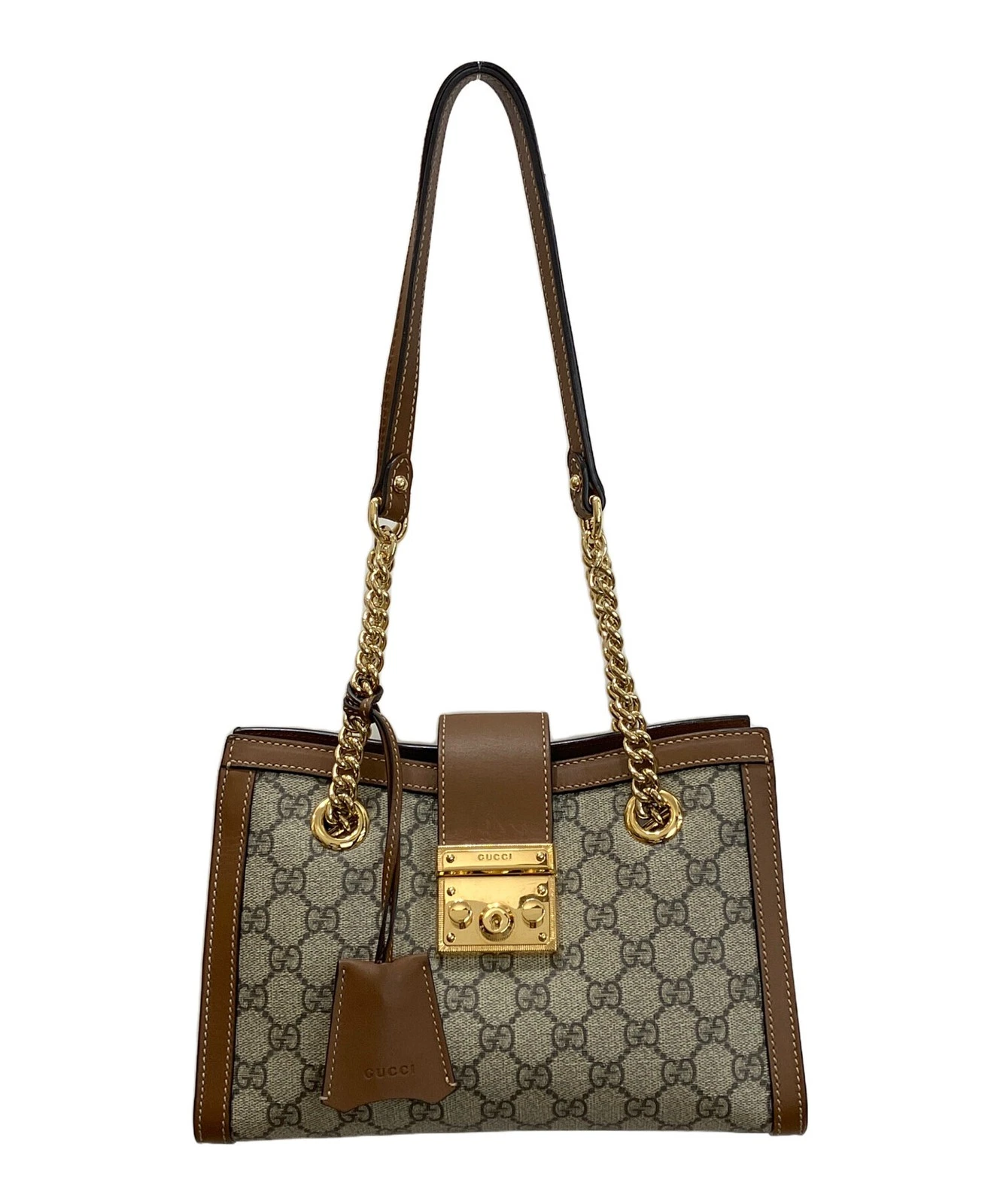 Gucci — Gucci Lock Medium 2-Way 498156 Brown Bag #TFB1636