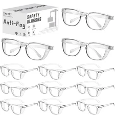 Ansi Z87.1 Clear Safety Glasses With Side Shields Anti Fog Scratch Resistant ...