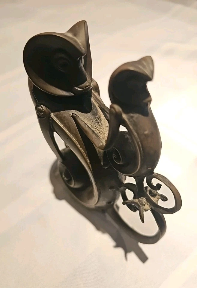 Antigua figura de dragón pájaro de bronce chino Art Deco envío gratuito Foto 3 de 4