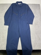 Vintage WALLS Master Made Coveralls Jumpsuit Navy Blue USA Made Men's 44 Reg