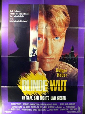 Blinde Wut - Rutger Hauer - Lisa Blount - Filmposter A1 84x60cm gefaltet