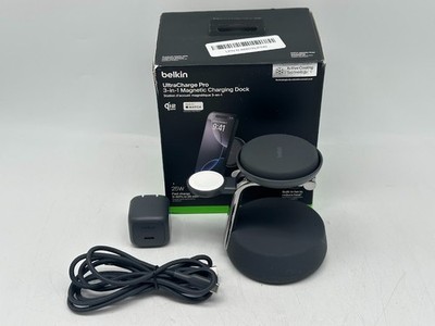 Belkin MagSafe Charger Compatible, 3-in-1 Charging Station, Qi2.2 25W