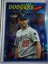 2026 Topps Heritage #190 Clayton Kershaw Chrome Light Blue Sparkle - Dodgers