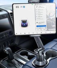 Tablet Holder for Car, for iPad Cup Holder Car Mount with 1.57" Depth Large Clam