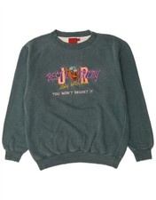 Maglione felpa donna Best Company grafica US 8 cotone verde medio CG08