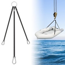 Bote inflable ajustable de 3 patas eslingas elevadoras para bote, con clip de resorte de bloqueo...