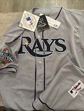 New With Tags Evan Longoria 2008 Road Gray World Series Autographed Rays Jersey