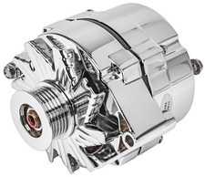 Jegs 1-wire Gm Alternator 140 Amp Output Serpentine Belt Pulley Chrome Plated