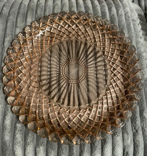 Anchor Hocking 14" pink depression glass serving platter