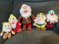 Snow White Seven Dwarves LOT of 5 /Disney Store Bean Bag Toys Plush Stuffed