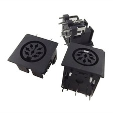 5pcs DIN 8 Pin Circular Jack Female Panel Mount PCB Mount Connector Adapter