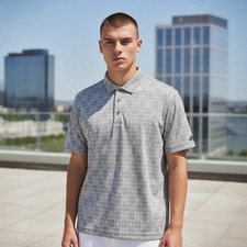 Adidas Golf Novelty Go-To Performance Polo Shirt Mens 2XL ADVR0935 Silver PBL