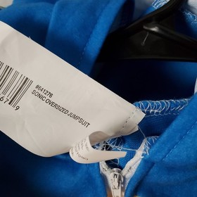 Sonic The Hedgehog Jumpsuit Boys M Blue Costume Oversized Dress Up Halloween 