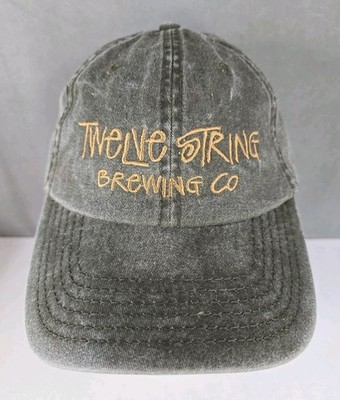 12 String Brewing Company hat gray strap back relax fit dad cap