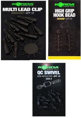 Korda Terminal Tackle Bundle Multi Lead Clip Hokk Bead Quick Change Swivels Carp