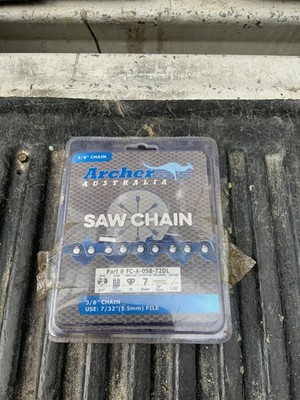 20'' Archer Chainsaw Chain 3/8-058-72DL  pitch FULL CHISEL .058 Gauge 72DL