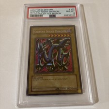 YUGIOH PSA 8 2002 Serpent Night Dragon MRL-103 Secret Rare 1st Edition
