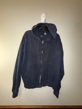 Gap Classic Navy Blue Full-Zip Hooded Sweatshirt
