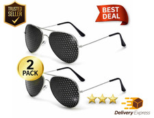 2pc Small Hole Glasses Eyes Correction Exercise Eyesight Care Improvement Unisex