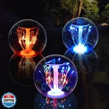 LENONE Floating Pool Lights, Waterproof Fireworks Solar Pool Ligh