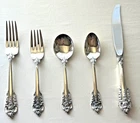 Wallace Grande Baroque Sterling Silver 5 piece Place Setting. No Monogram
