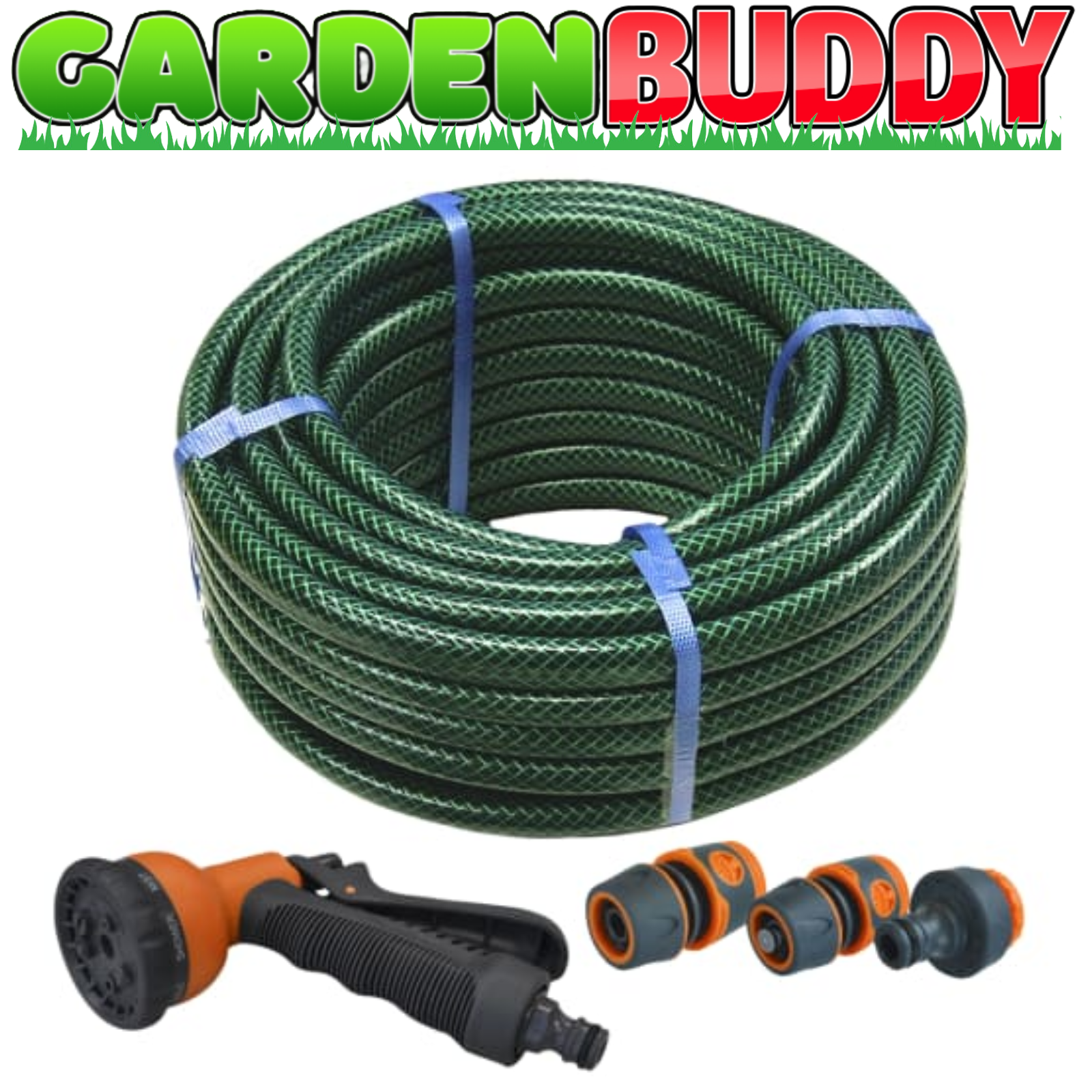 Hose Reinforced Hose 30m Fittings & Spray Gun Faithfull